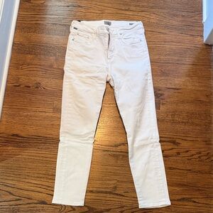 Citizens Of Humanity White Denim Jeans - Rocket Crop High Rise Skinny